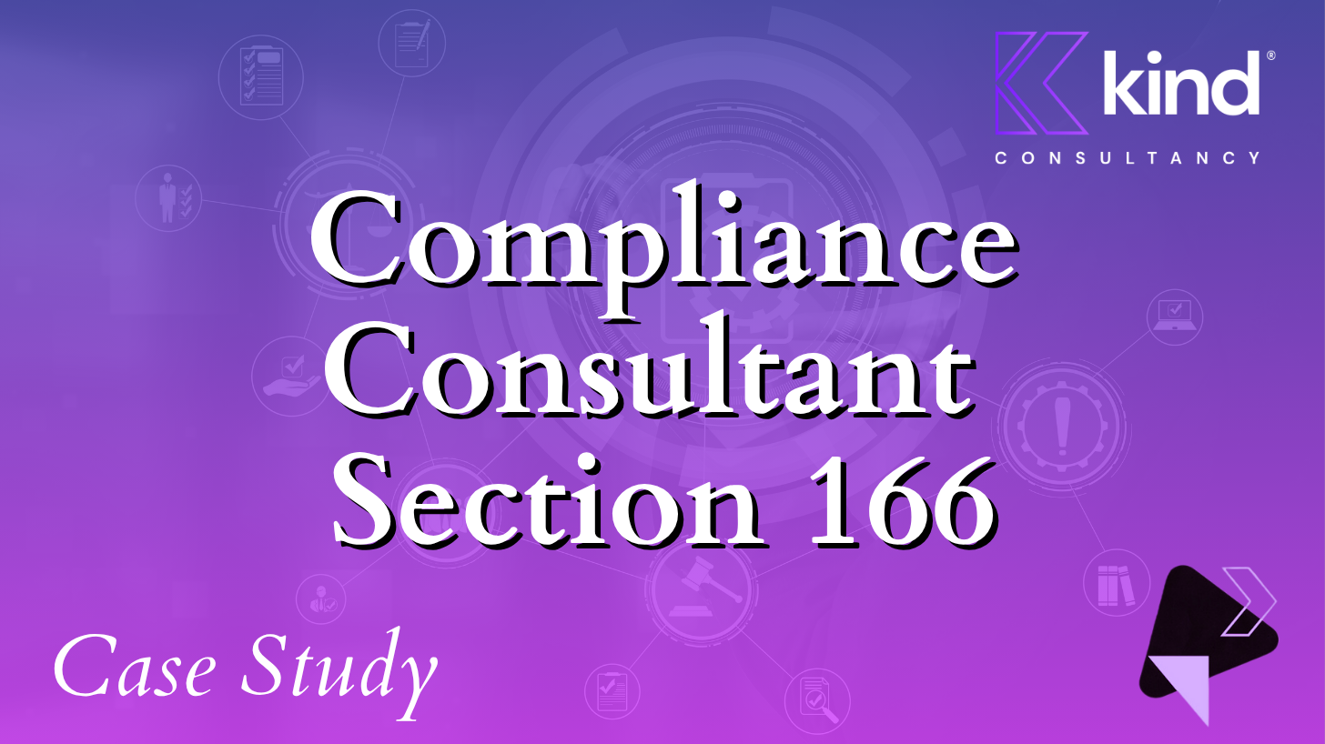 Header image for a Case Study looking at the supply of a Compliance Consultant in relation to a Section 166 notice.